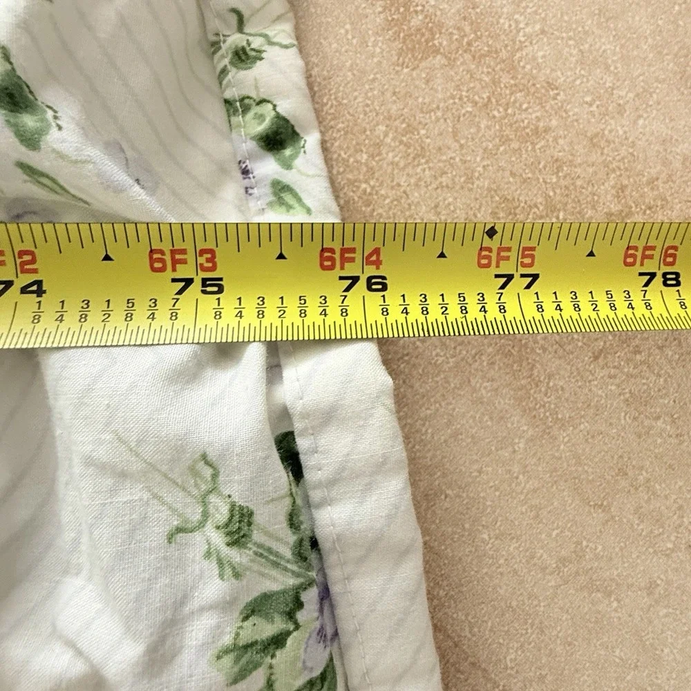 Vintage‎ Handmade Floral Tied Quilt Comforter Cottage Twin 74x76